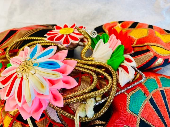 七五三　豪華　作り帯　セット　帯揚　帯締め　アンティーク　m