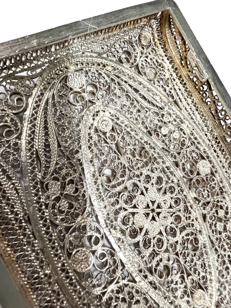 美品 シルバー silver 煙草入 小物入 銀細工 メッシュ 約132g