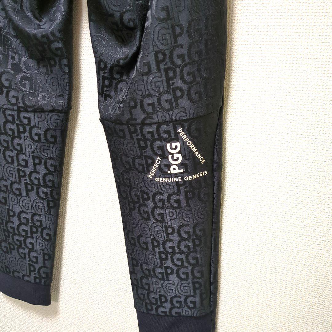 PEARLYGATES パーリーゲイツ PGG ジャガード パンツ 総柄 黒 M