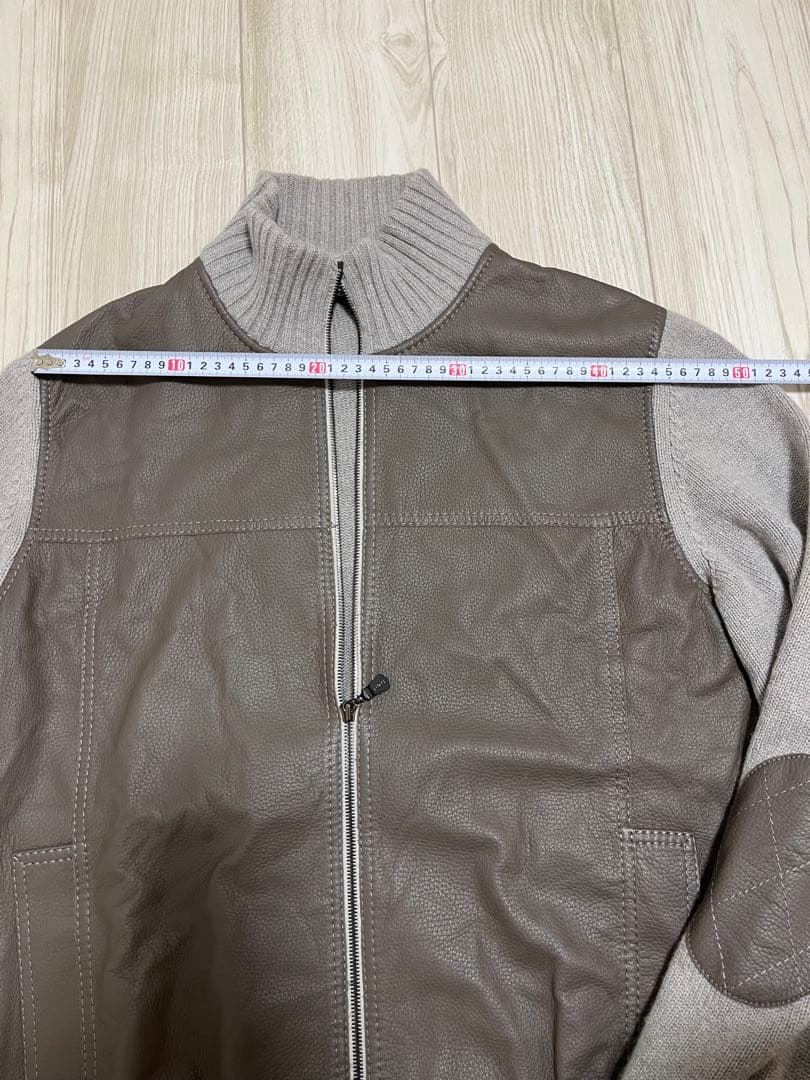 FEDEL ニット革ブルゾン　カシミヤイタリア製