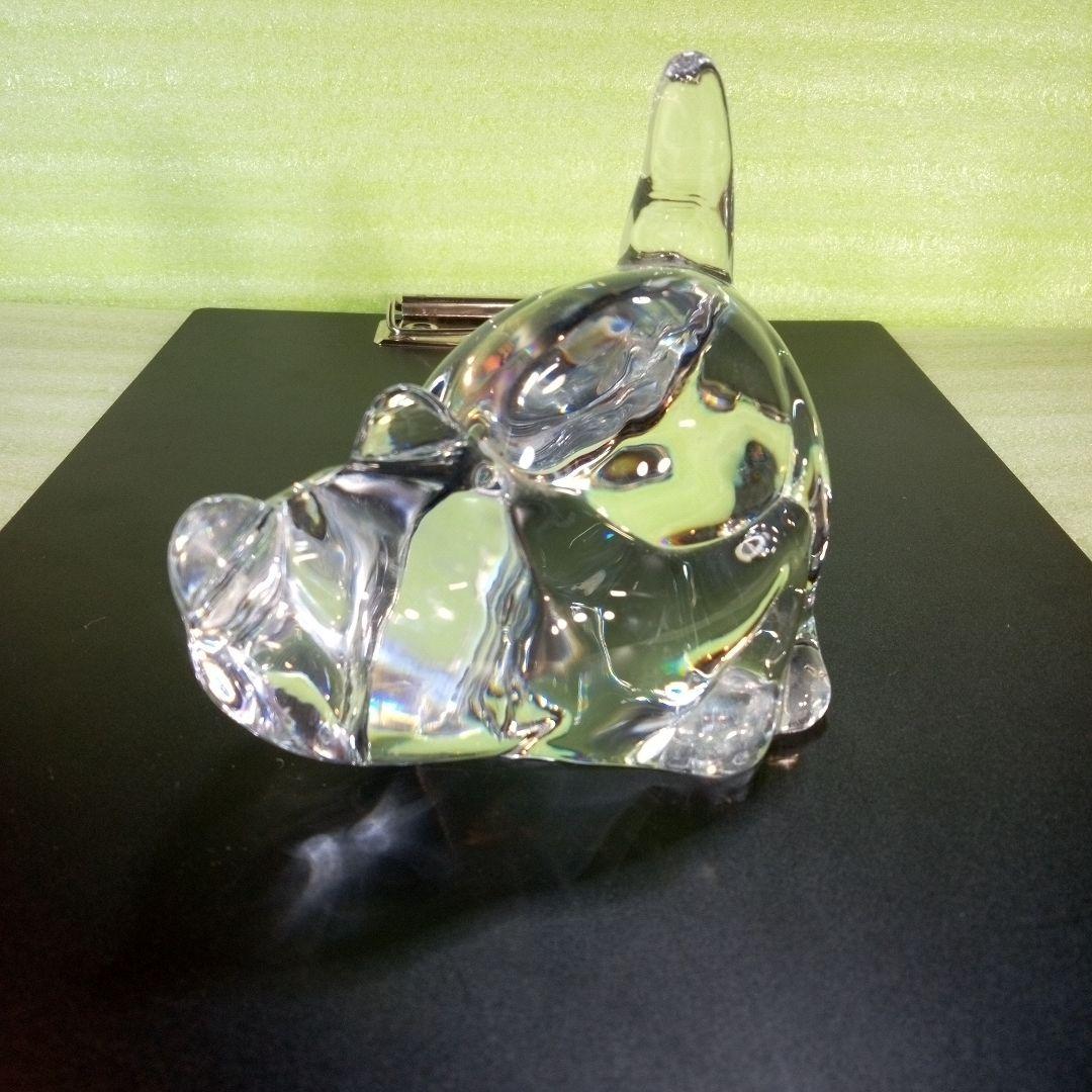 Hadeland　ハーデランド　猫の置物　クリスタルガラス？　※小傷多数有り