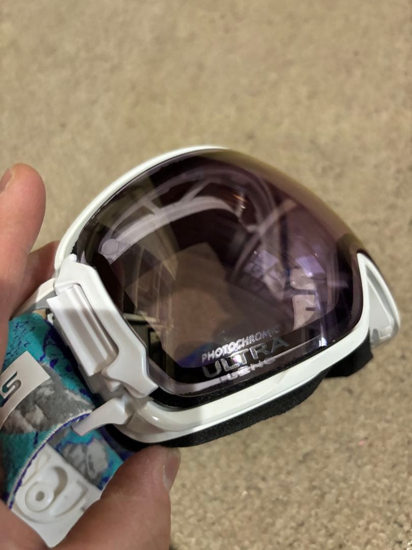 SWANS ゴーグル 換気付きホワイト/ブルー 収納ケース付き