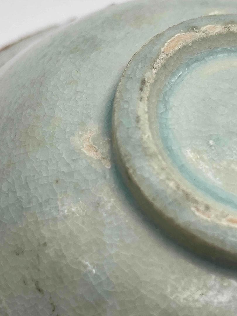 北宋時代　青白磁刻花唐子唐草文鉢　茶碗　影青　景徳鎮　唐物(D-77)