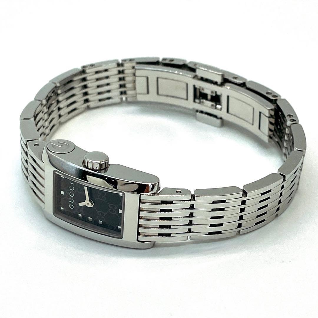 GUCCI Gメトロ レクタンブル 8600Lクオーツ 腕時計 ブラック文字盤