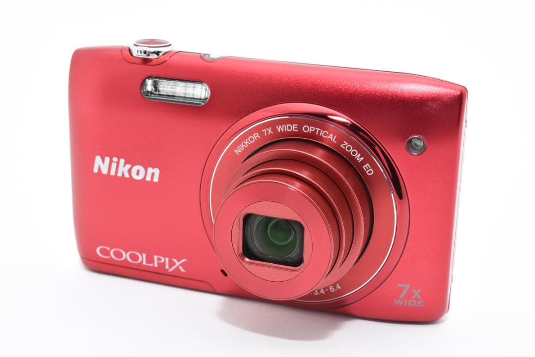 NIKON Coolpix S3400コンパクトデジタルカメラ　レッド#031