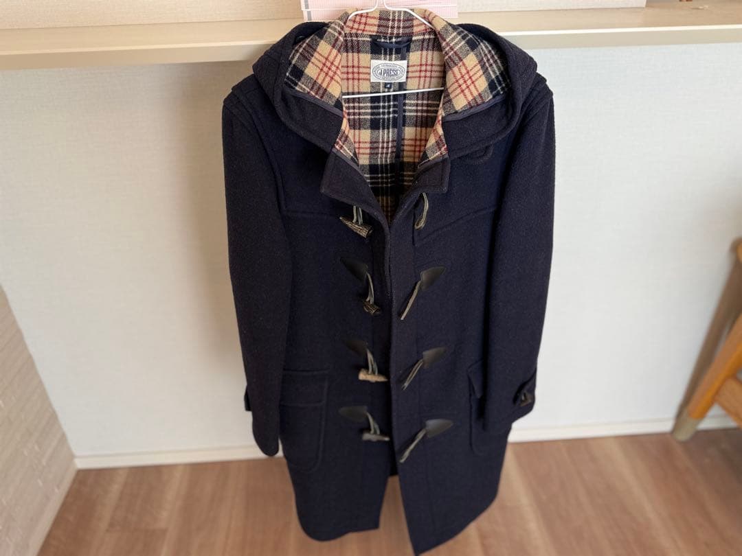 Ｊ.PRESS ネイビー ダッフルコート M フード付き