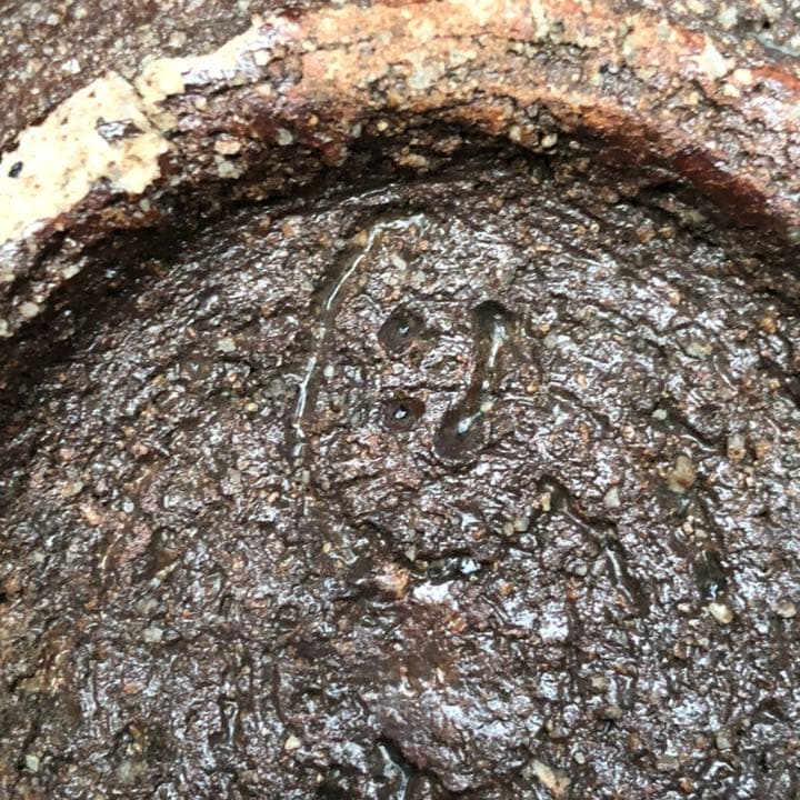 究極の美◼️蔵からかなり美しい釉薬の大きな器が出て来ました、萩焼？