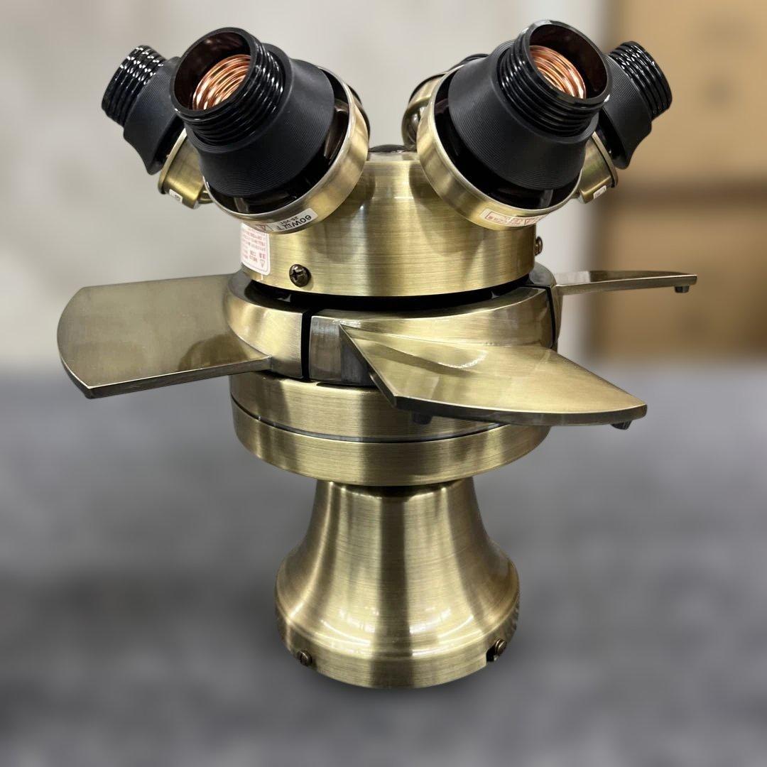 シーリングファン フィラメントLED 6灯 ゴールド JE-CF048 GD