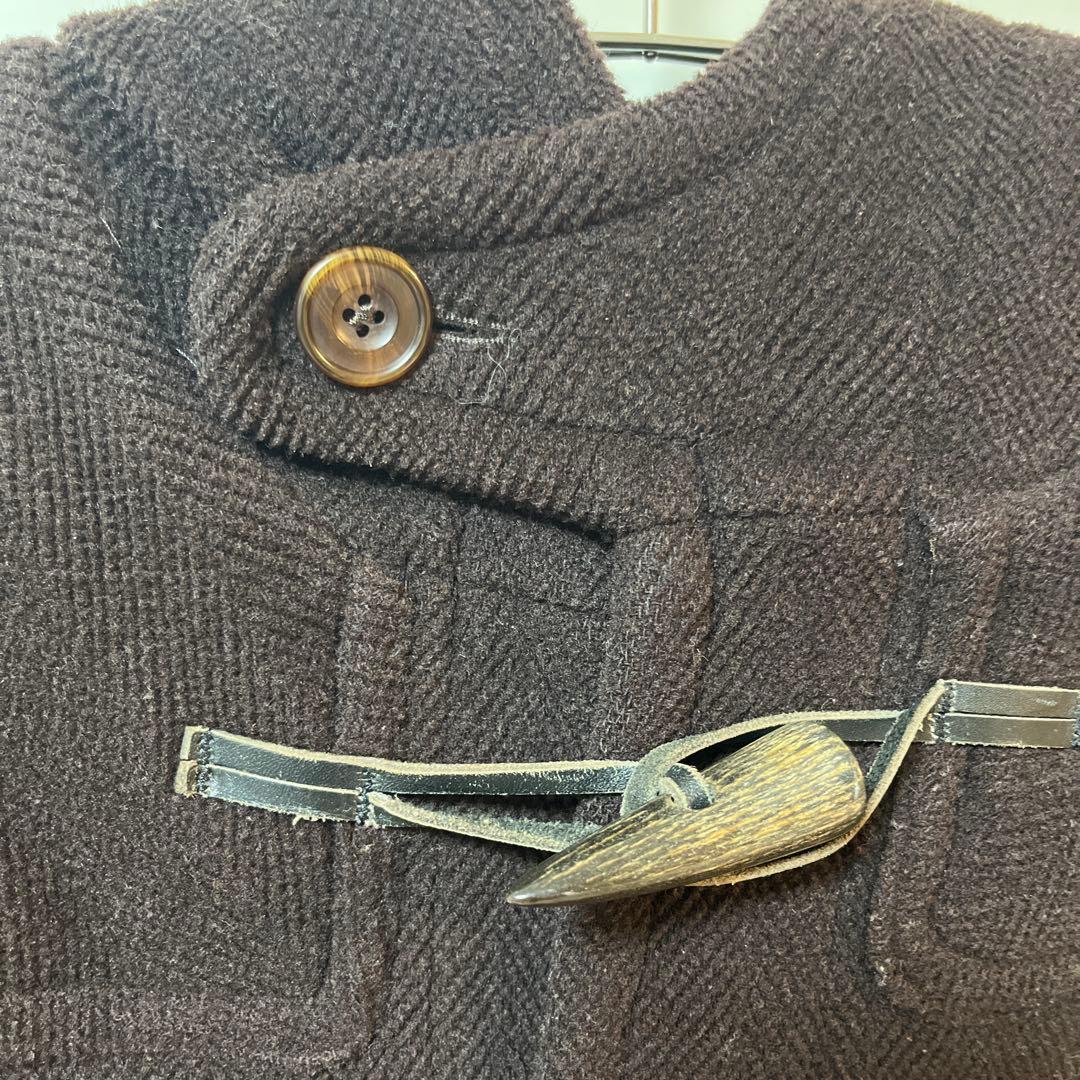 90s インバーティア　ダッフルコート　ブラウンヘリンボーン