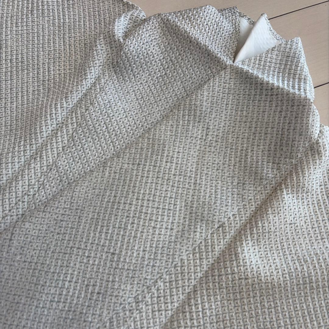 や*ん様 ■E5812■未使用品■正絹■柳鼠色　総絞り　木立柄　袷　訪問着■丈1