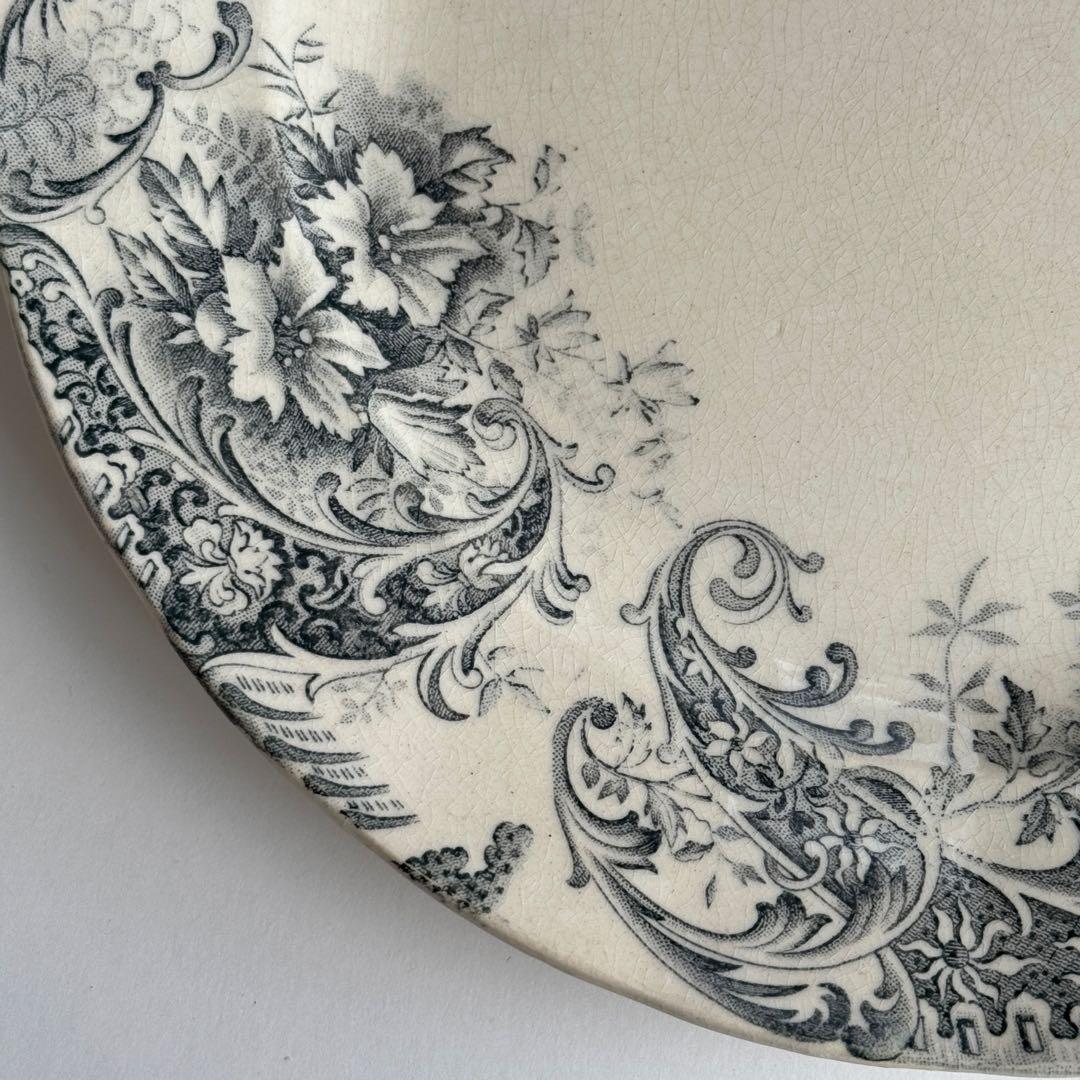 フランスアンティーク　ショワジールロウ　ETRETAT ディナープレート　2枚