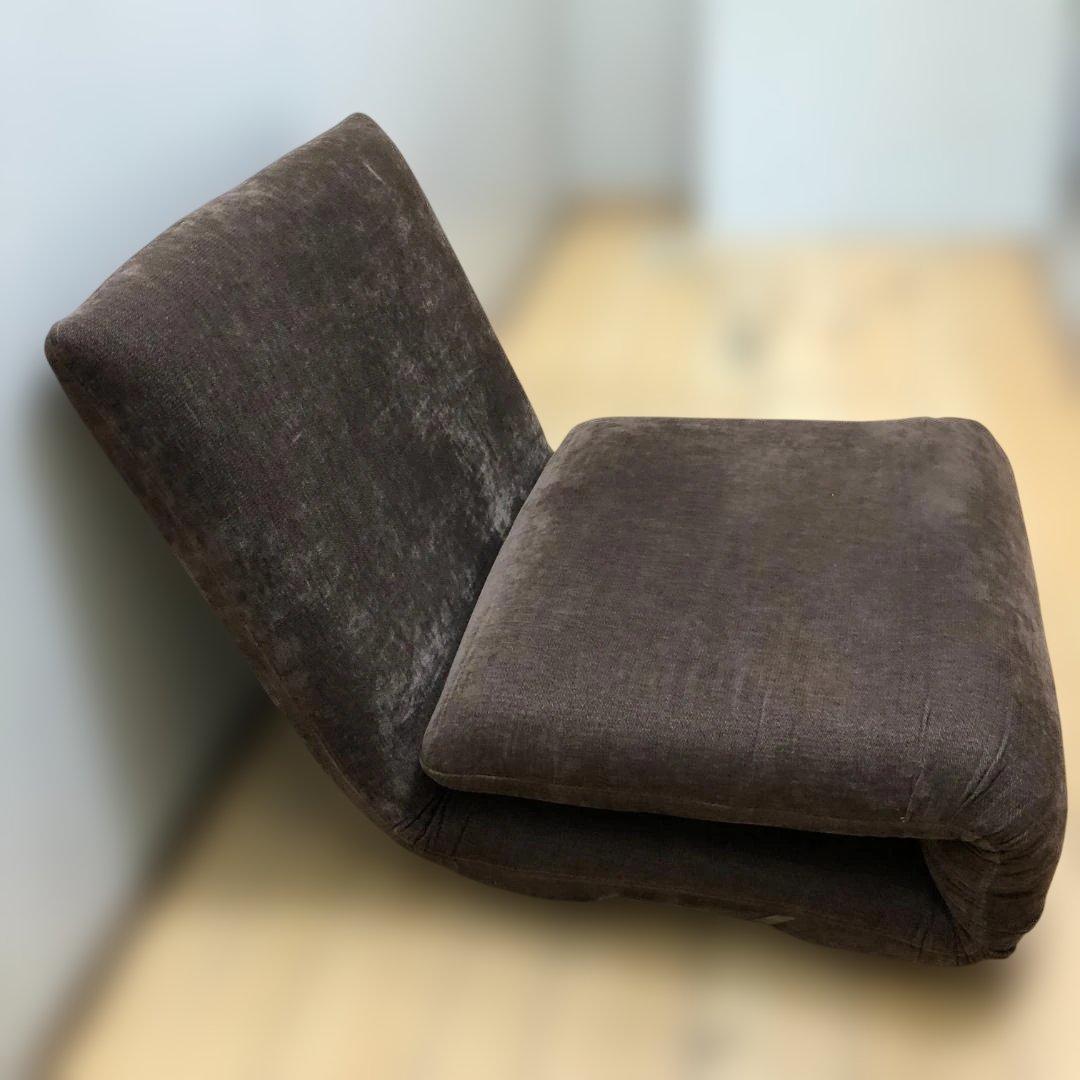 送料無料 ブラウン 座椅子 ソファベッド リクライニング　250811-4