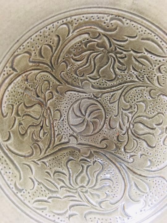 断捨離半特別割引　中国宋時代　耀州窯　青磁花紋鎬鉢　名品