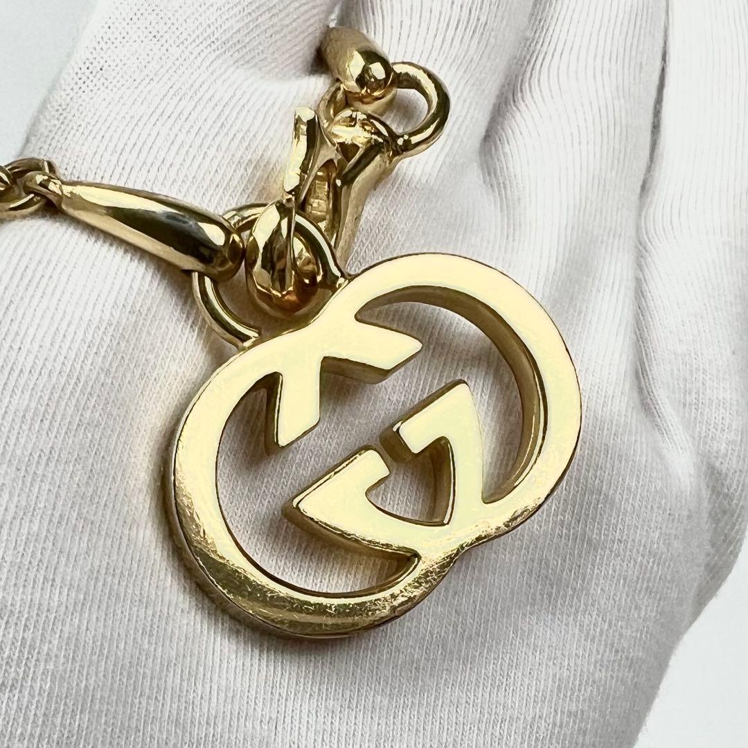 美品 GUCCI チェーンベルト インターロッキング ホースビット ゴールド