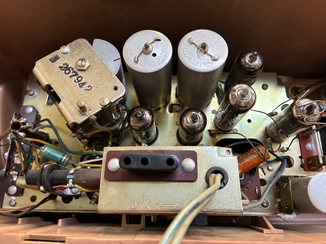 美品☆作動品☆ナショナル2バンド真空管ラジオ BX-300型 昭和35年頃の品