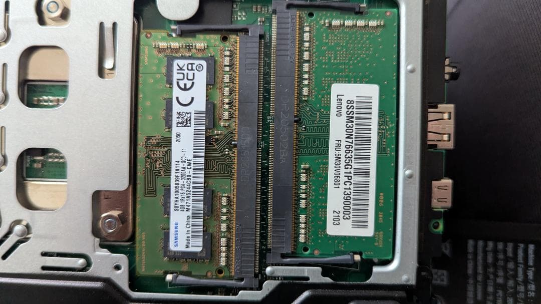 ミニPC Lenovo ThinkCentre M90q i5-10600T 16GB