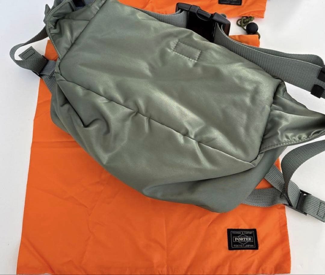 美品 porter タンカー セージ ウエストバッグ 最終モデル ポーター