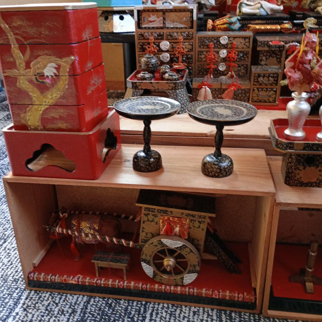 お値下げ♥雛人形 御殿飾り　伝統的な雛人形セット 昭和30年レトロ♥