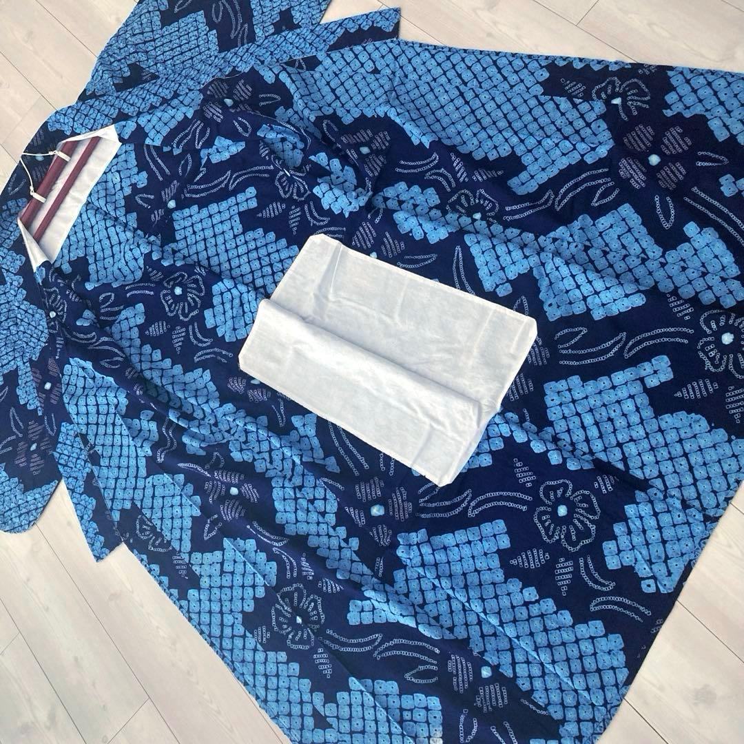 kate_hu 有松絞り浴衣手縫い上質身丈160cm No.3-100