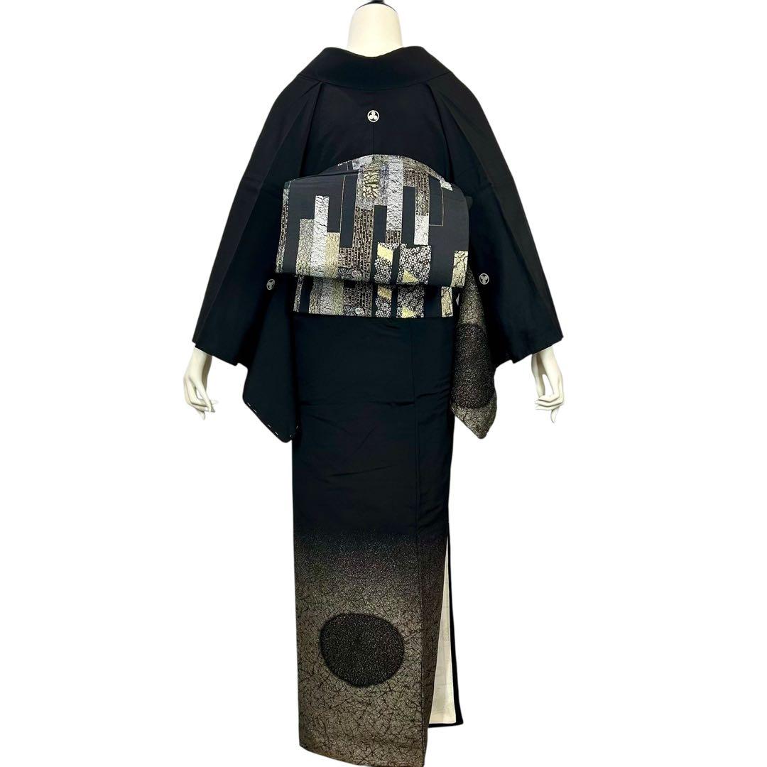 アンティーク着物　五つ紋入り　お召