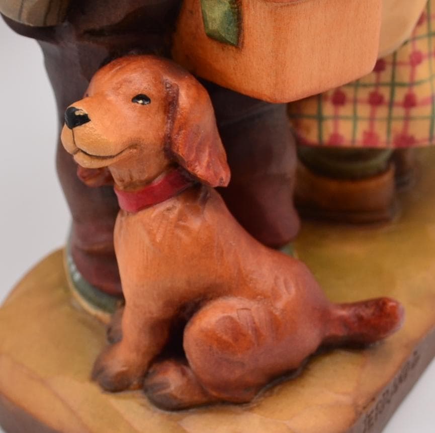 春の散歩　アンリ　ANRI　限定品　木彫り人形　イタリア　高さ20ｃｍ