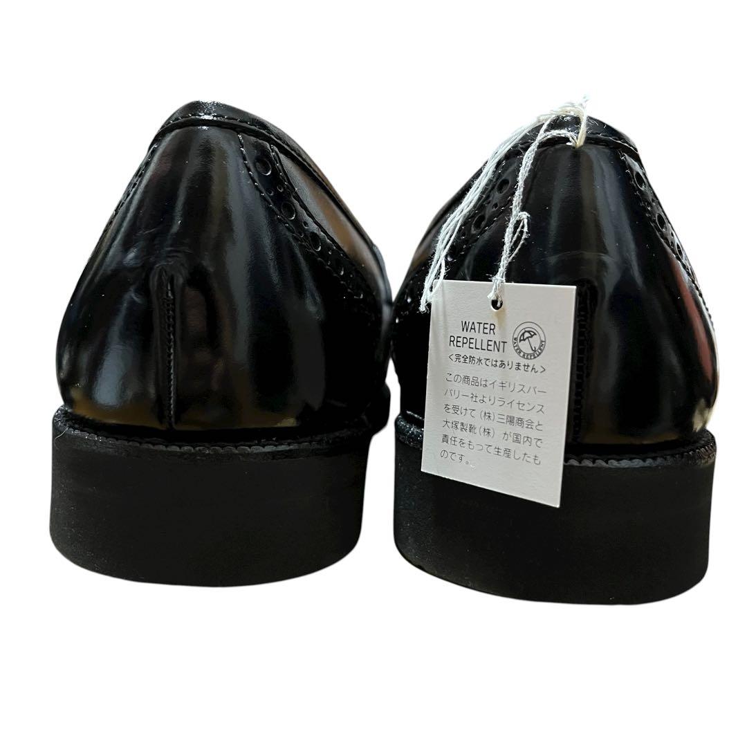 未使用 バーバリー タッセルシューズ ローファー 25.5 黒