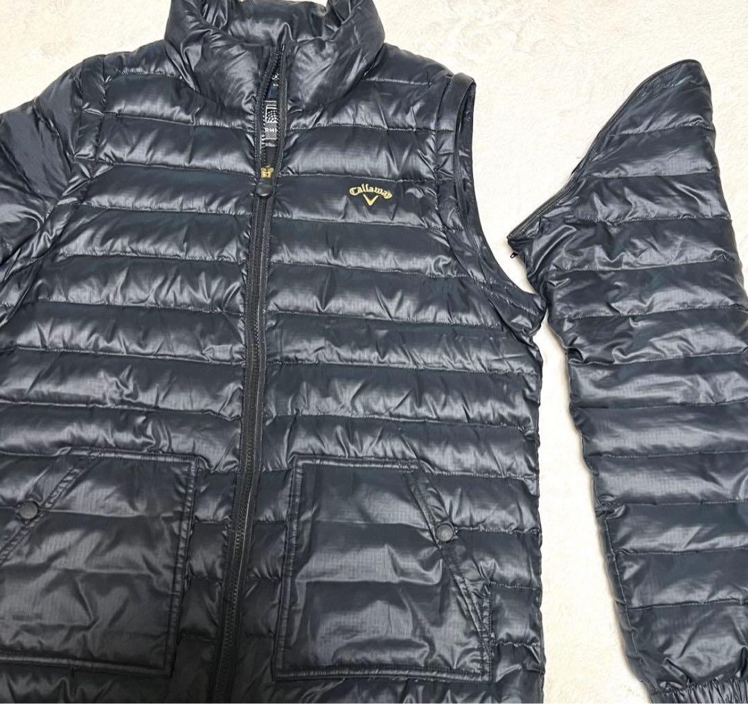 callaway ダウンジャケット2way 大きいサイズ　ゴルフウェア　黒