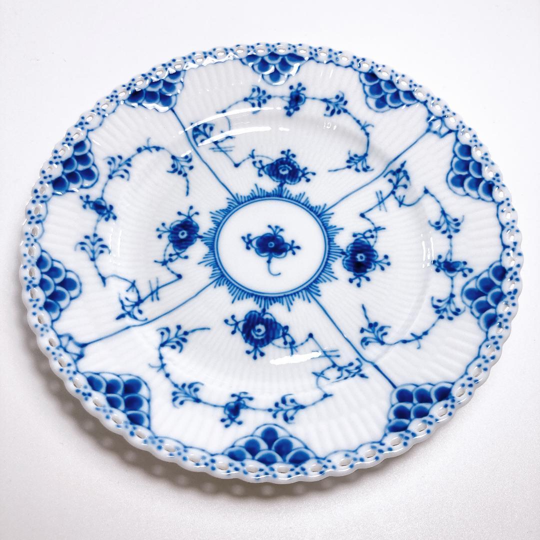 コペンハーゲン ブルーフルーテッド フルレース プレート 20 2枚|3063|