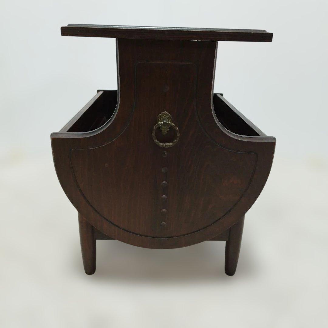 【引き取り歓迎】オールドカリモク サイドテーブル マガジンラック 花台