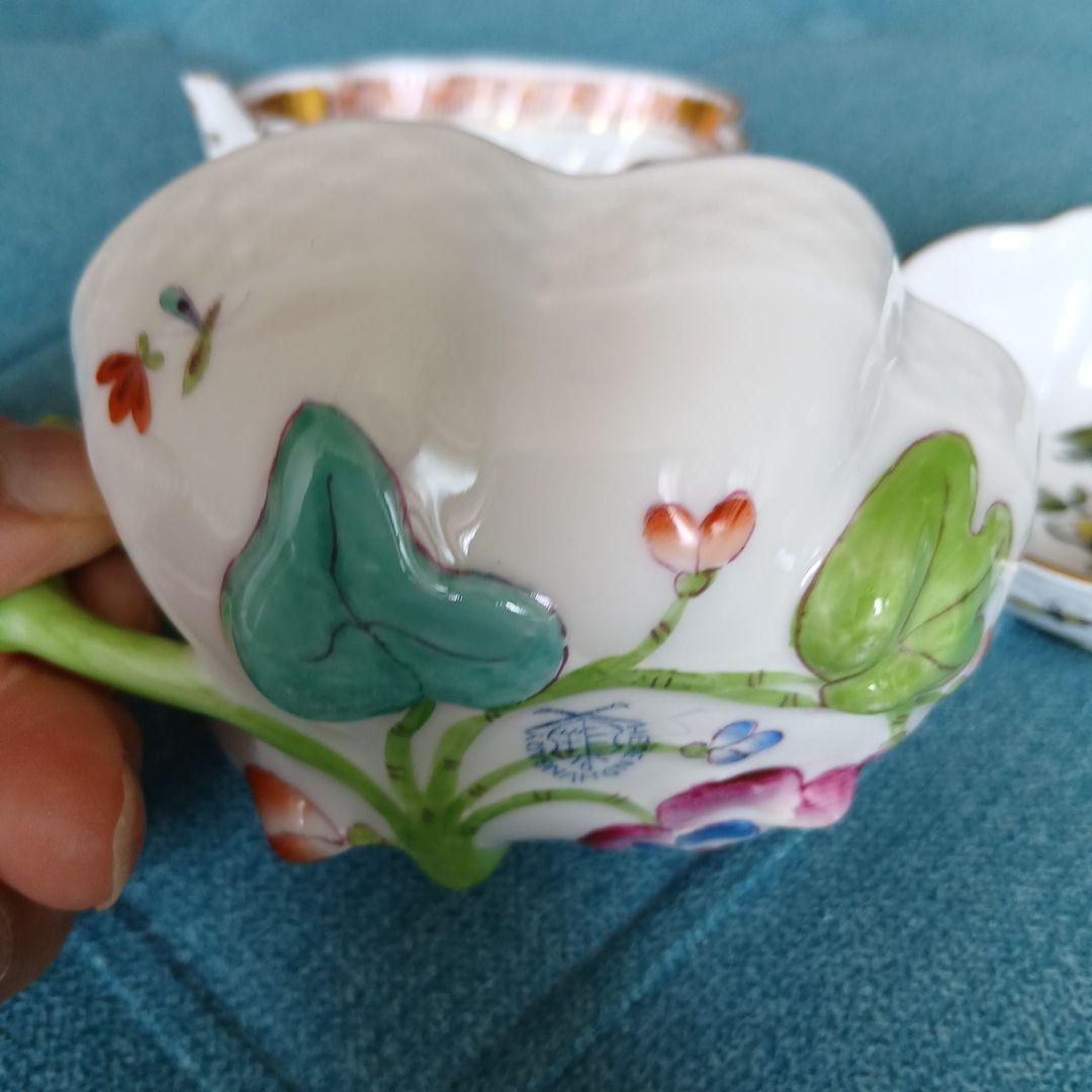 ヘレンドオープンシュガー花柄陶器 菓子入れ 3個セット