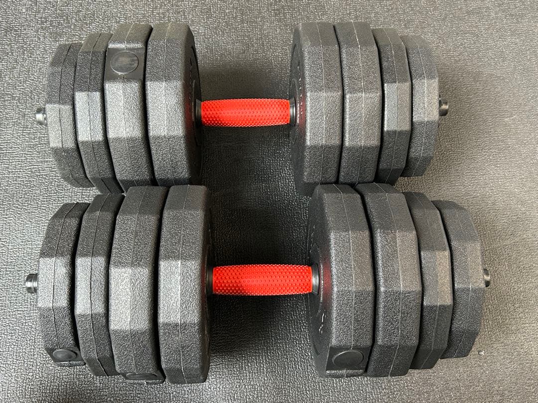 ダンベルセット　片方約20キロ　合計40キロ　バーベルになるシャフト付