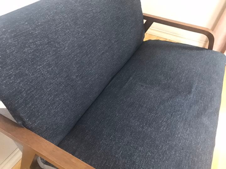 ぶ〜様デニム調ソファカバー　横幅120×長さ180cm ディーン：ブラック 2枚