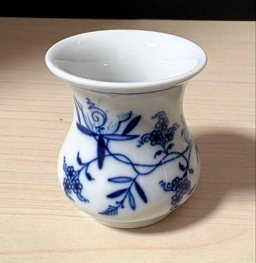 マイセン　ブルーオニオン　ミニベース　花瓶　※未使用保管品 美品