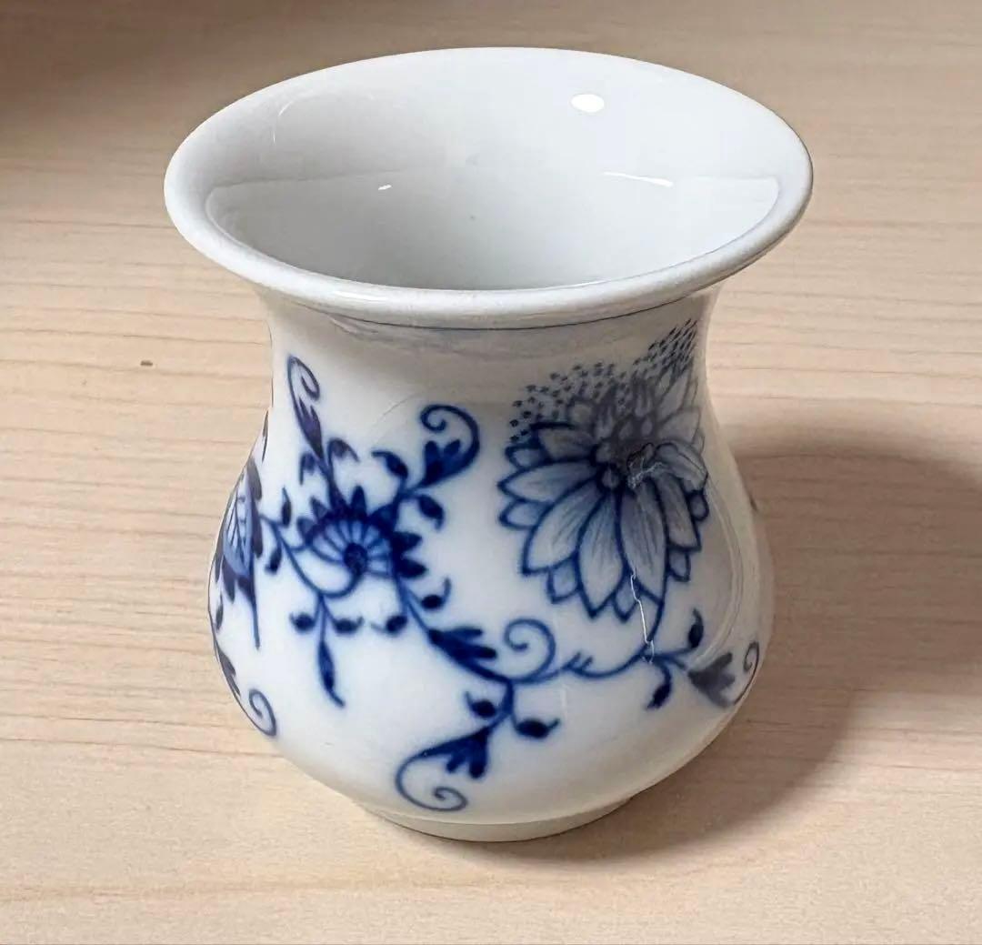 マイセン　ブルーオニオン　ミニベース　花瓶　※未使用保管品 美品