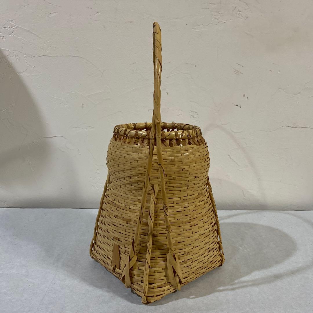 茶道具　竹籠　方円籠　即中斎好み　菁竹作