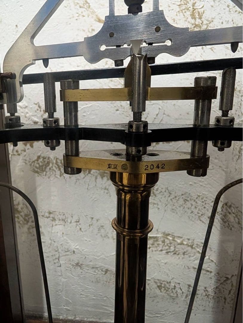 天秤　 はかり　木製枠 　ガラスケース 　当時物 　アンティーク レトロ