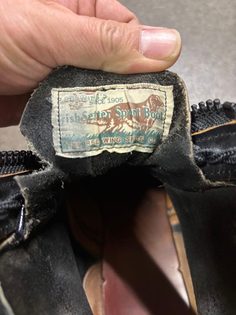 USA製 RED WING 茶芯レザー アイリッシュセッター 純正ファスナー付き