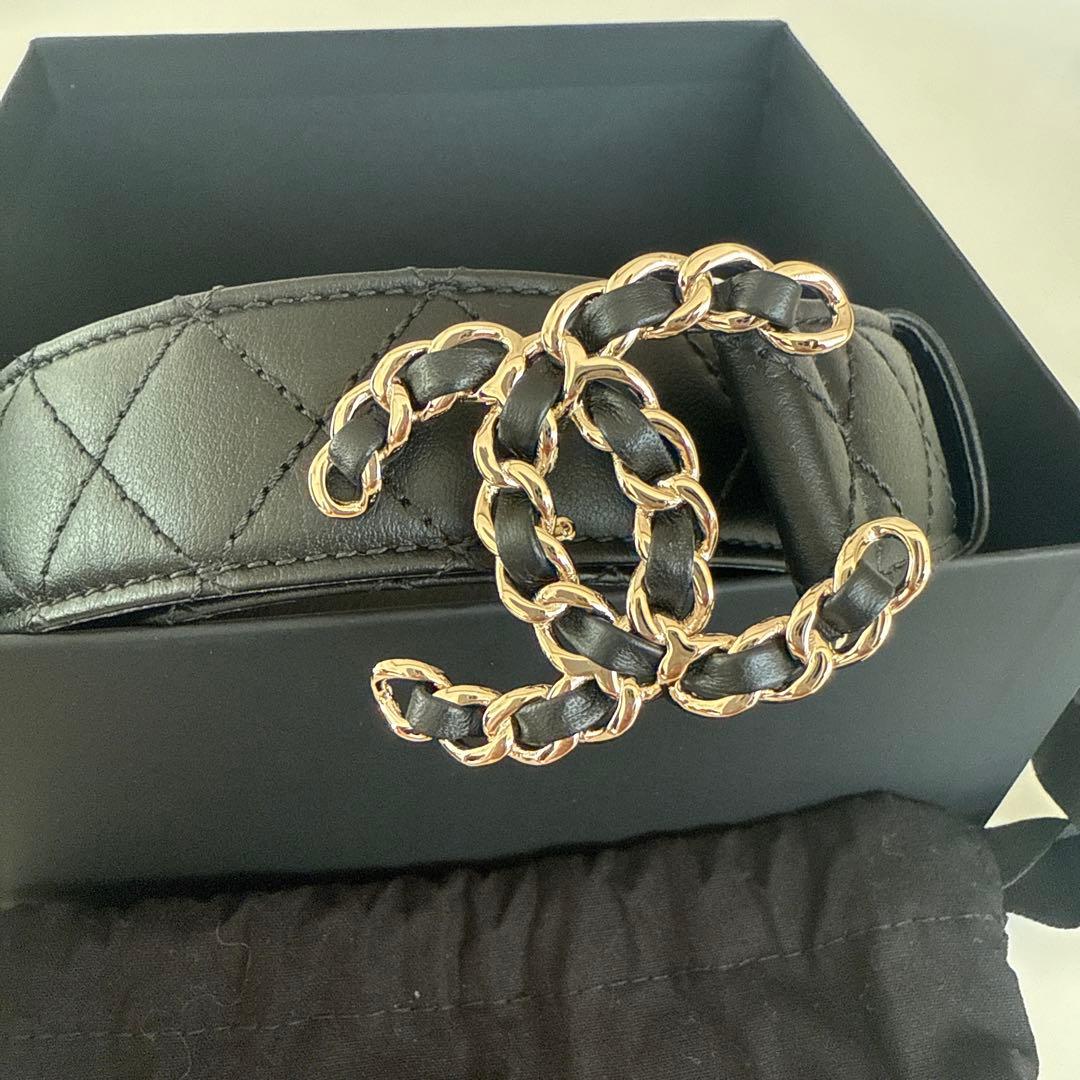 Mさん専用　CHANEL ブラック キルティング ベルト