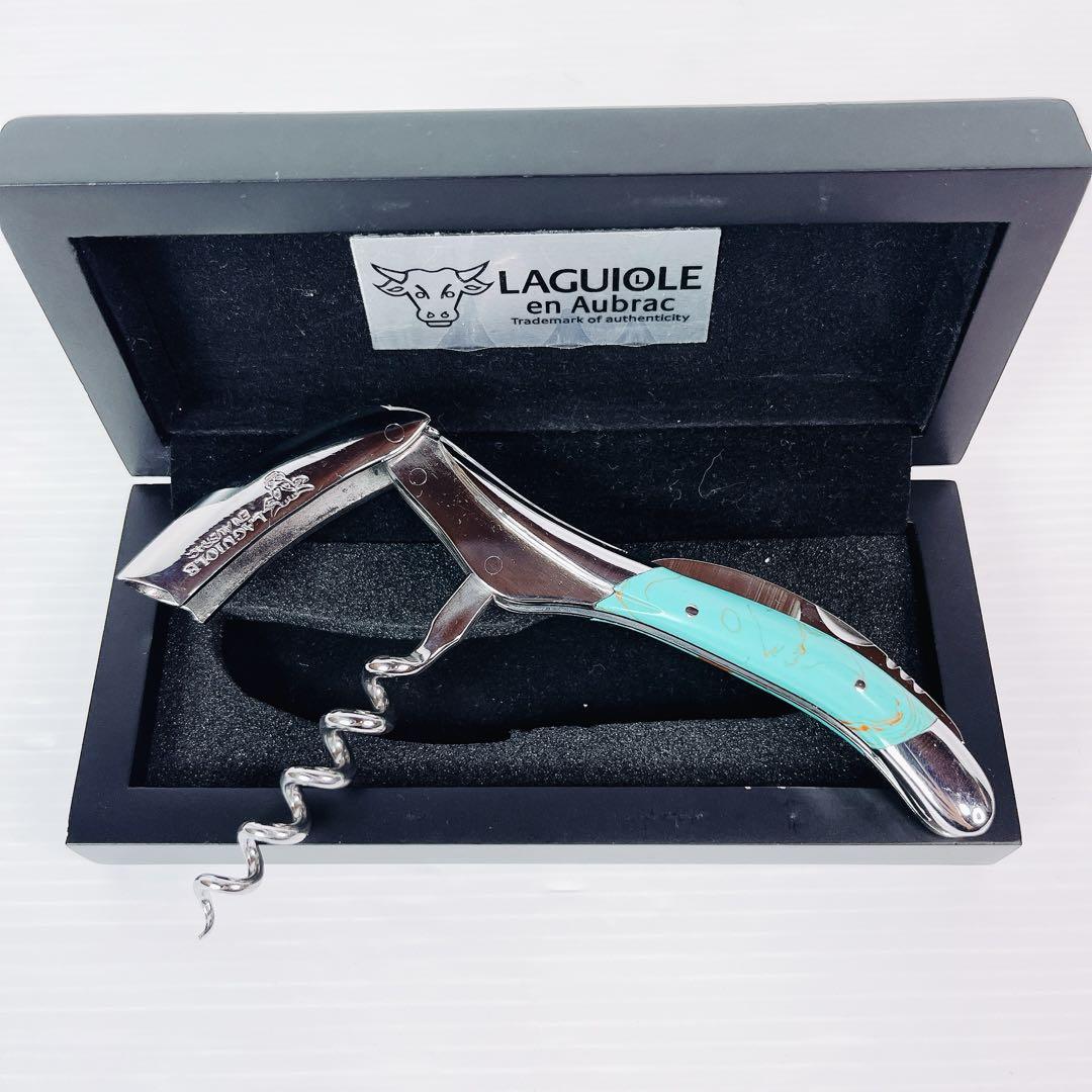美品 LAGUIOLE ラギオール　アン　オブラック　ターコイズ　ソムリエナイフ