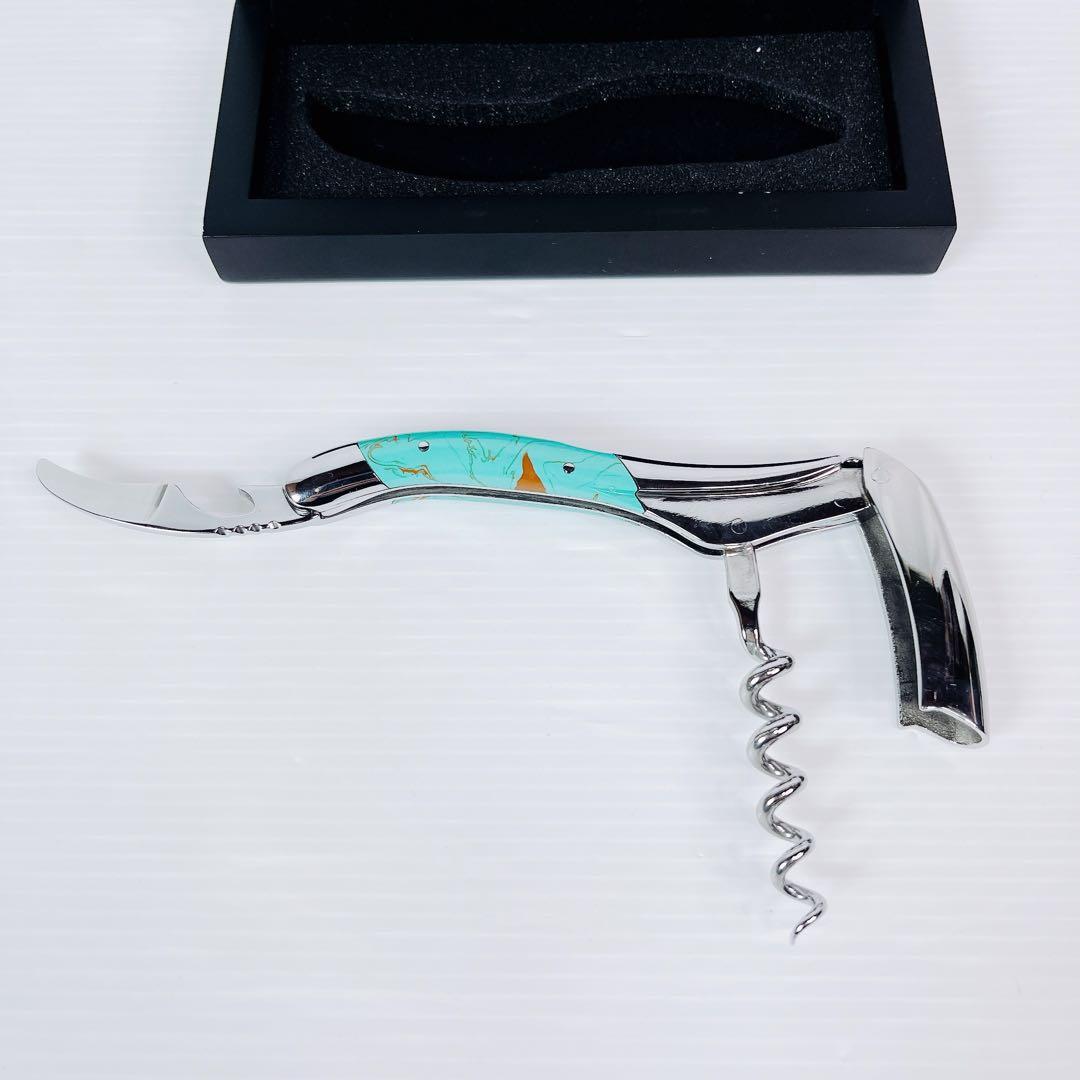 美品 LAGUIOLE ラギオール　アン　オブラック　ターコイズ　ソムリエナイフ