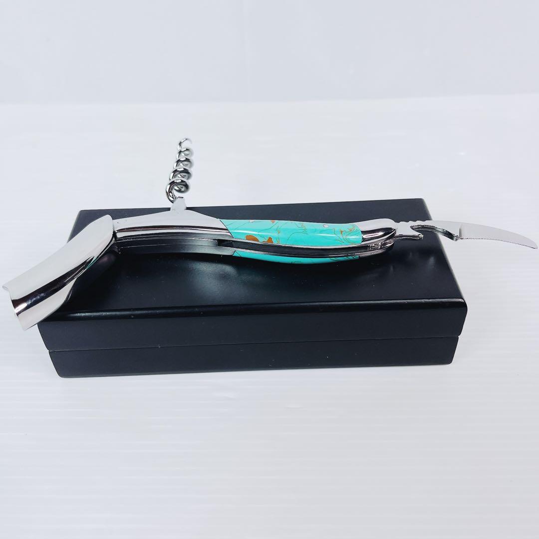 美品 LAGUIOLE ラギオール　アン　オブラック　ターコイズ　ソムリエナイフ