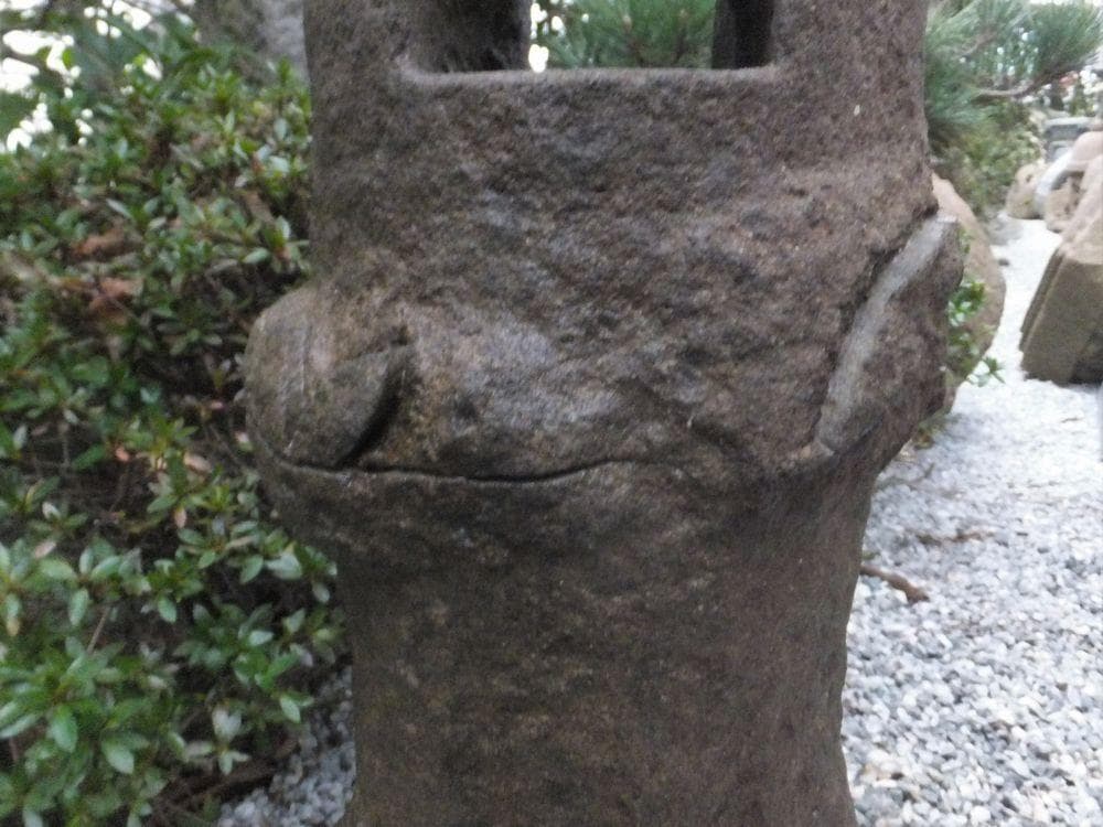 【自然石灯篭・野竹林風石灯篭】庭石オブジェ箱庭苔玉水石日本庭園テラス飾り石