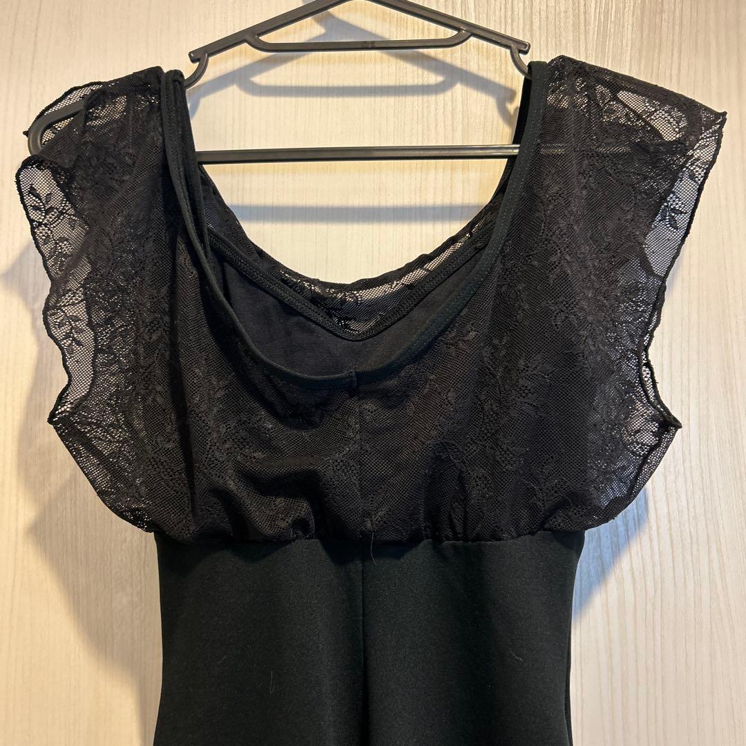 チャコット　胸元レースレオタード　L