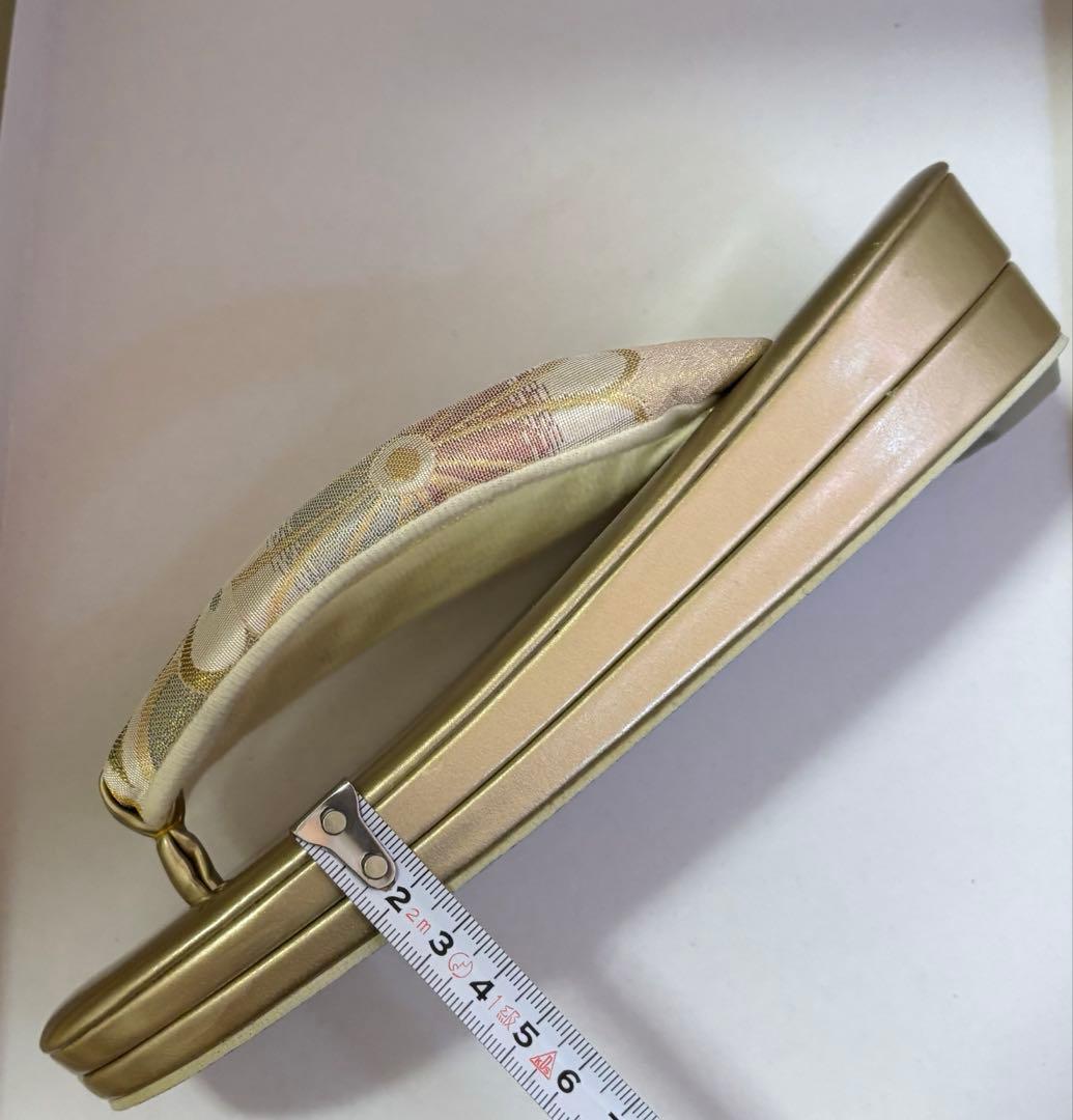 【kota】ICHIKURA 和装用バッグ 草履のセット ゴールド