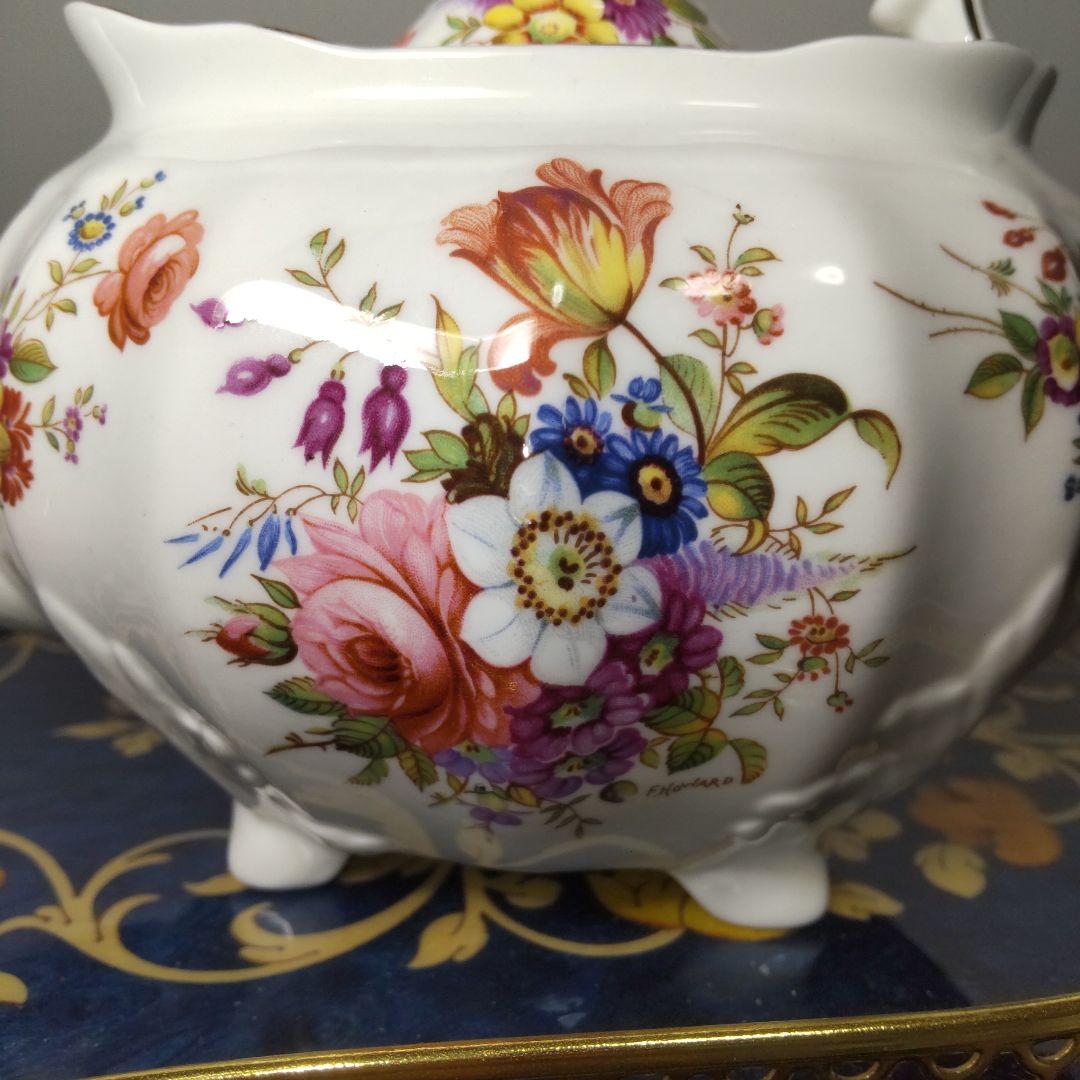 ハマースレイ　フラワー　ティーポット ヴィンテージ 英国 レア