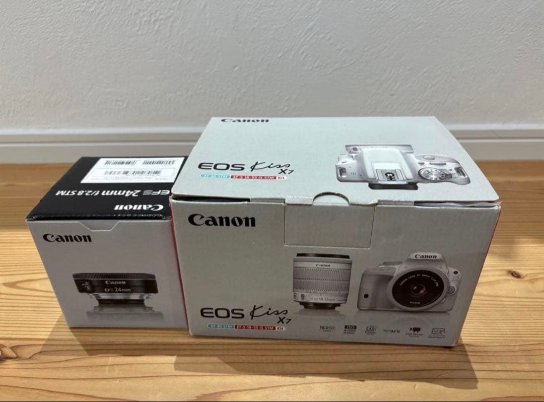 【美品】Canon eos kiss X7 ホワイトEFS 24mm f2.8