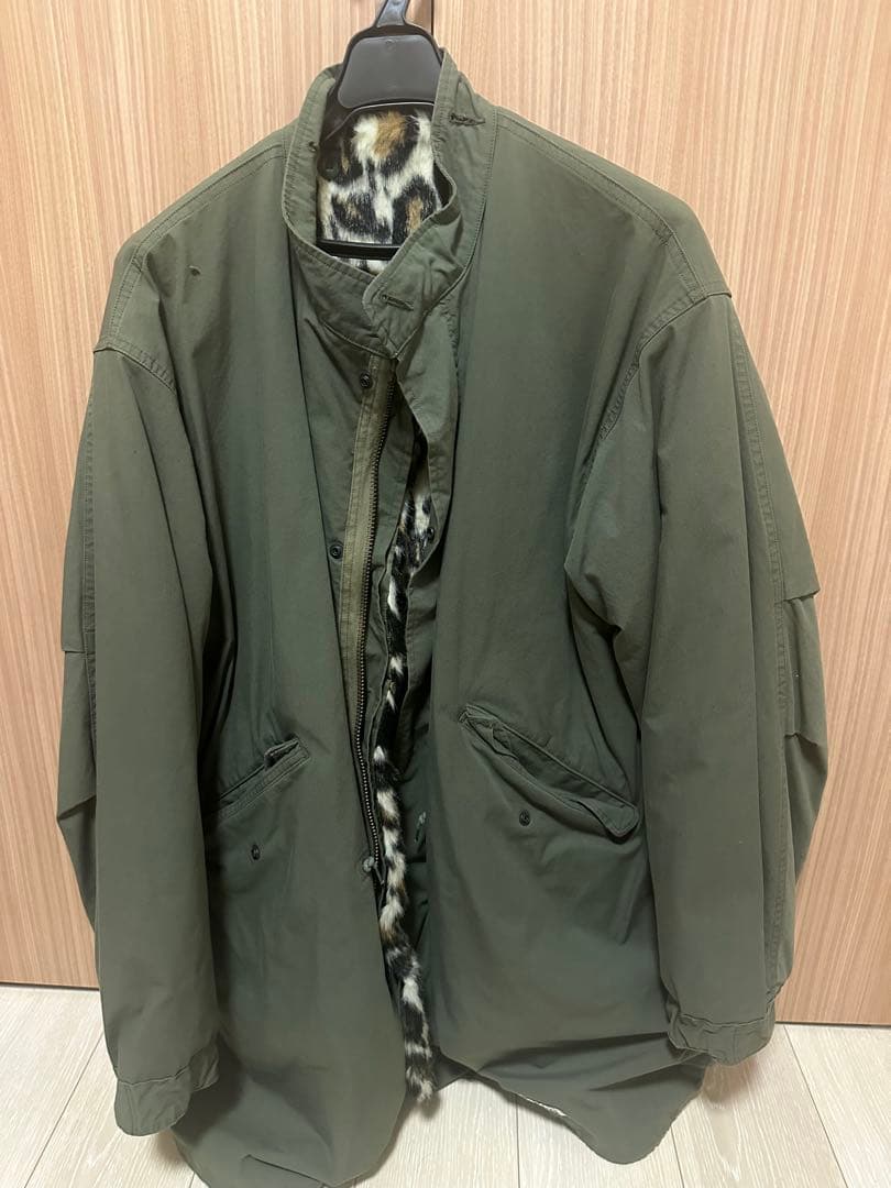 ワコマリア　モッズコート　レオパードファーライナー サイズM