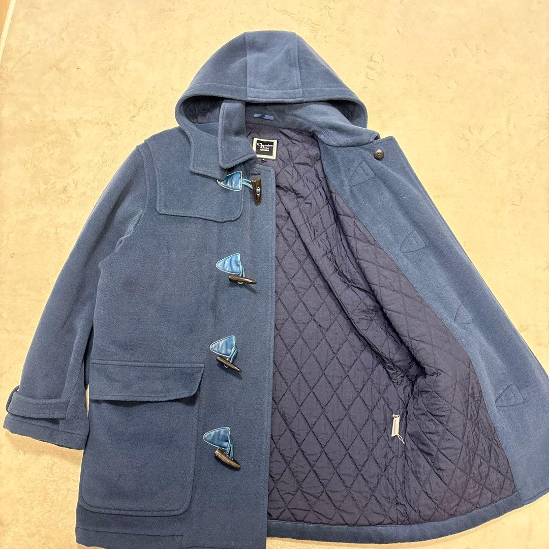 Christian Dior ダッフルコート　ブルー　キルティング　2way L