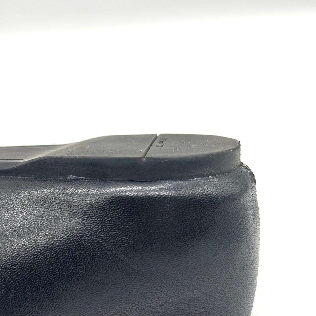 【美品】コーチ アリーナバレエ バレエシューズ レザー ブラック 24cm