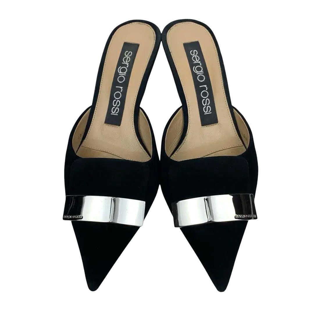 sergio rossi セルジオロッシ　sr1 ミュールサンダル　黒　23cm